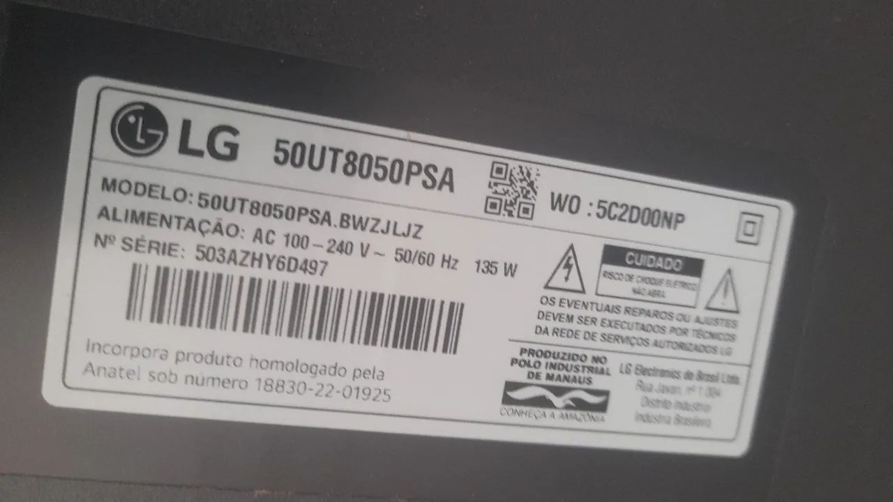 Tv lg 50 polegadas nova com a tela quebrada pra demanche - Foto 3