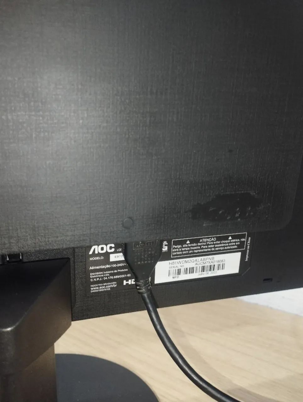 Monitor AOC 19 polegadas HDMI e VGA <br>Resolução 1920x1080 - Foto 5