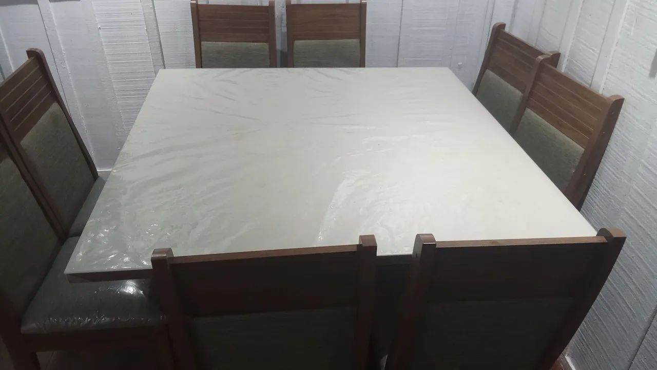 Mesa de vidro temperado 8 lugar - Foto 3
