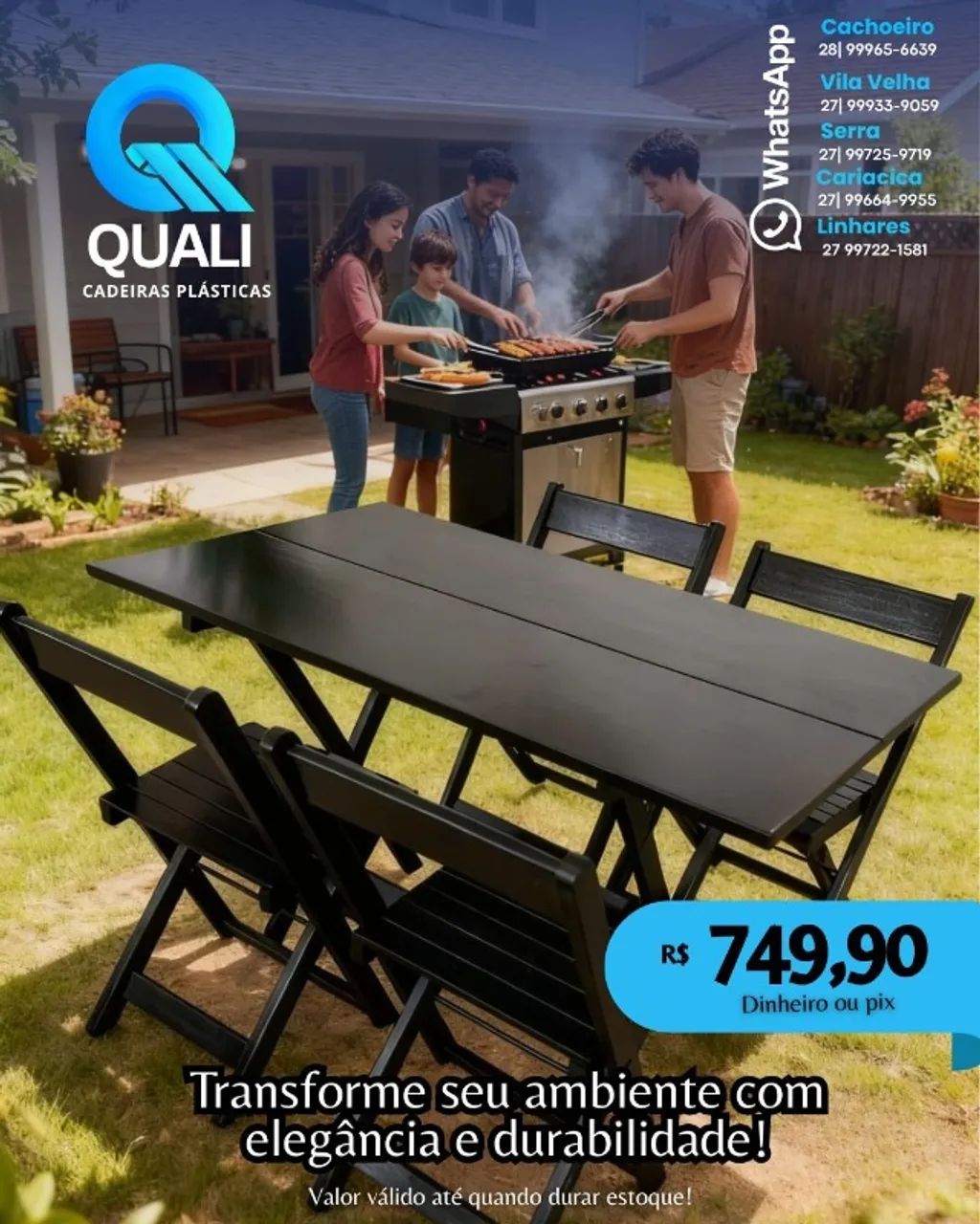 Mesa  de madeira de Ótima Qualidade 1,20M