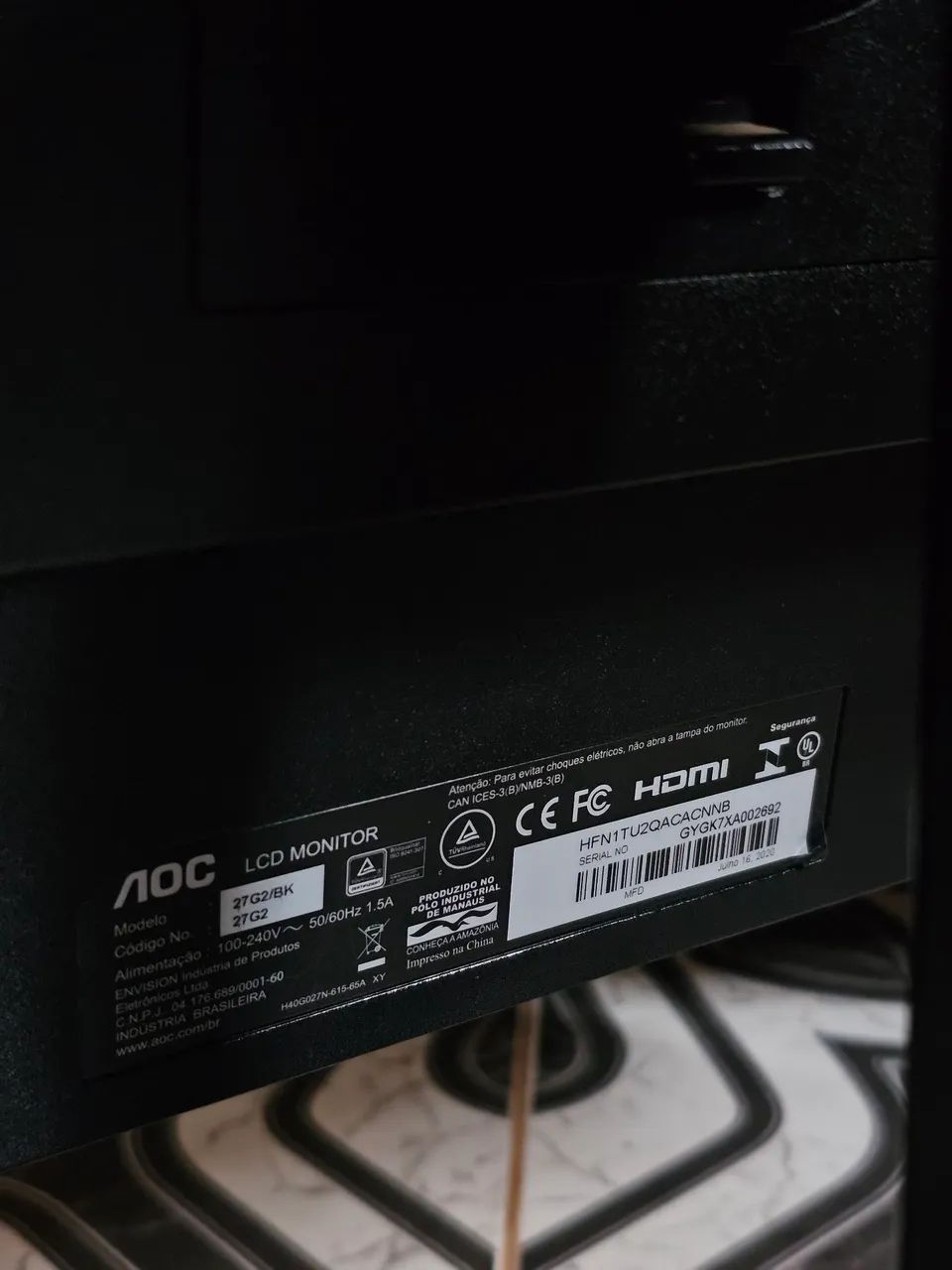 MONITOR GAMING AOC 27' 144HZ - Foto 3