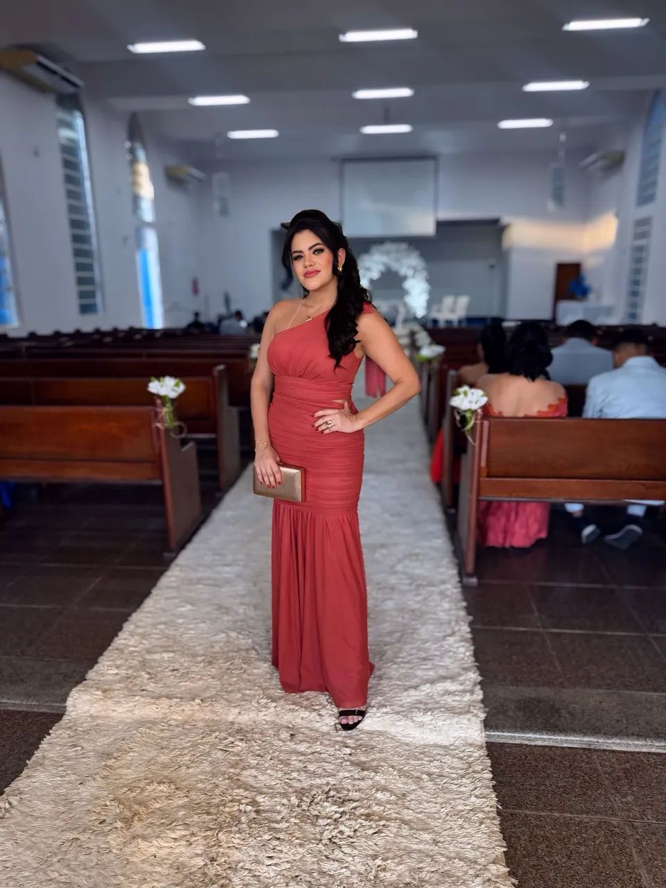 Vestido Longo Tule Usado 1x 