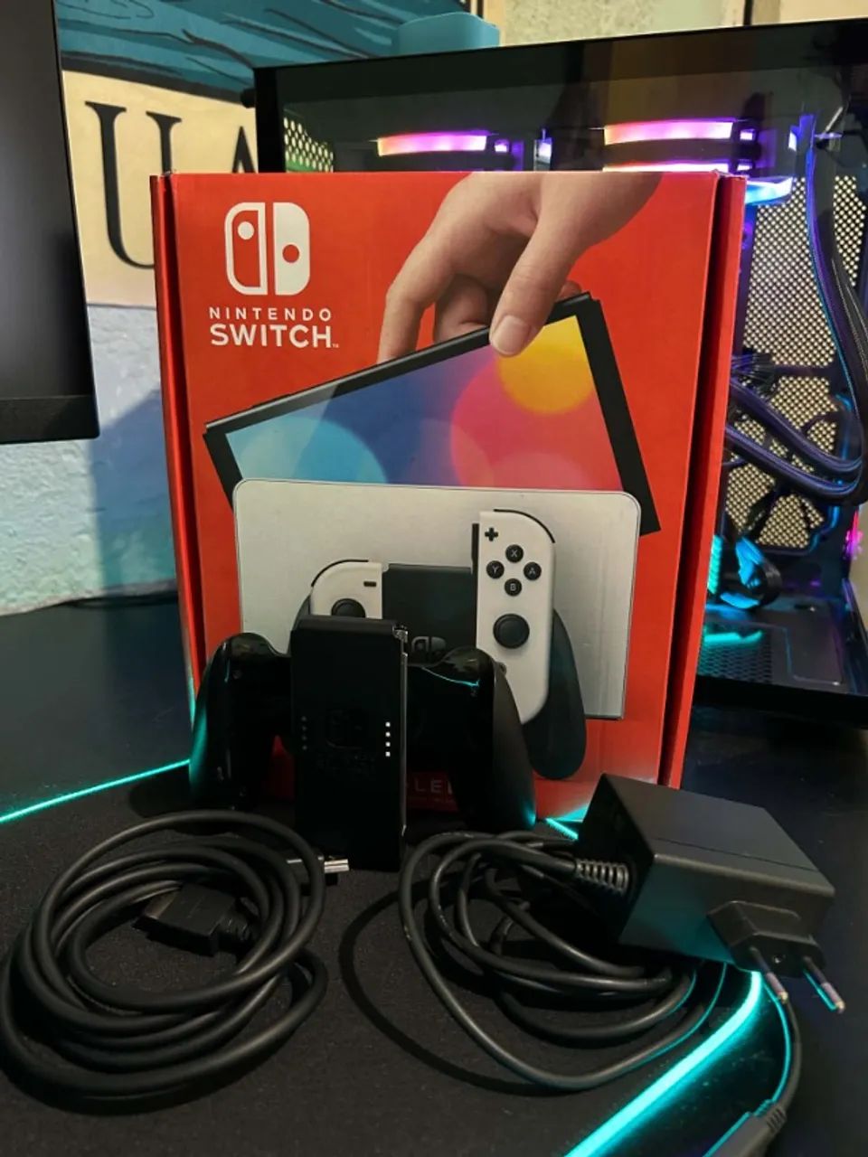 Nintendo Switch OLED Branco ? Completo e Original - Foto 4