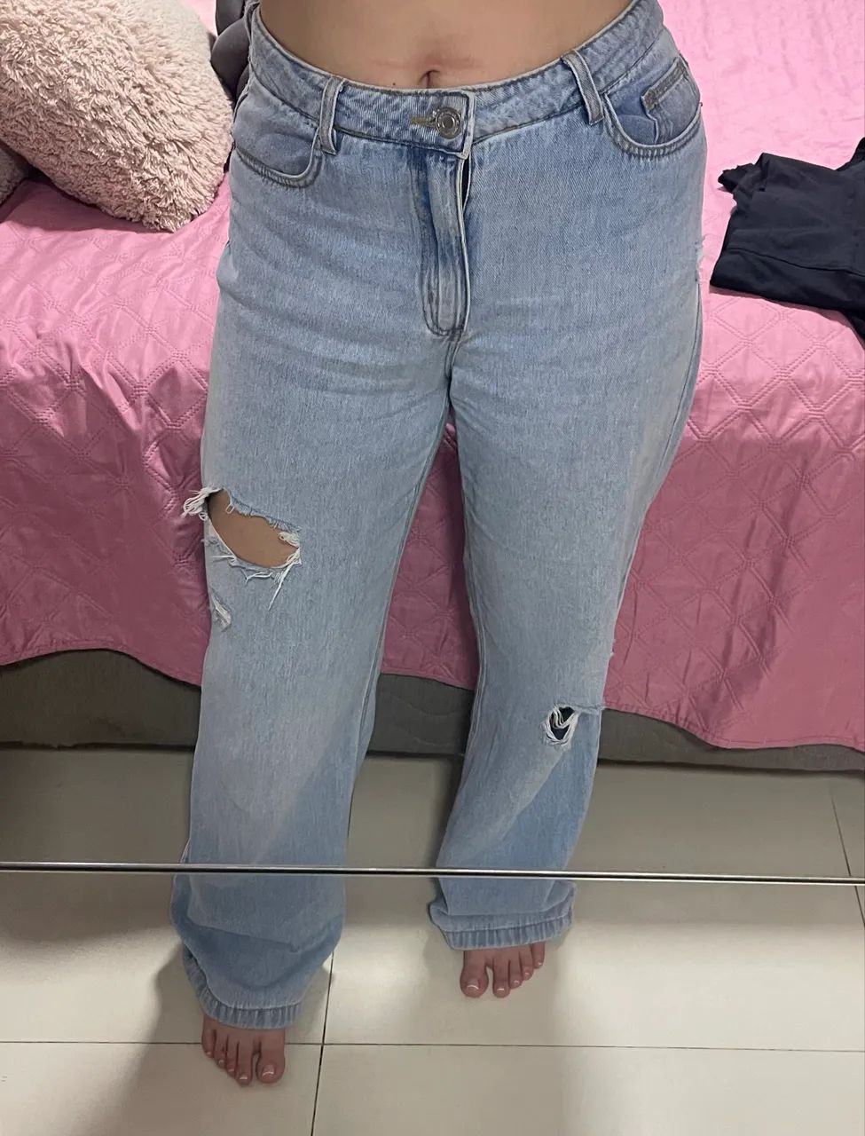 Calça jeans Wide Leg TAM 40