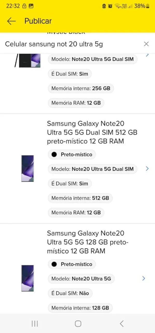 Front do celular samsung galaxy note 20 ultra 5g - Foto 4