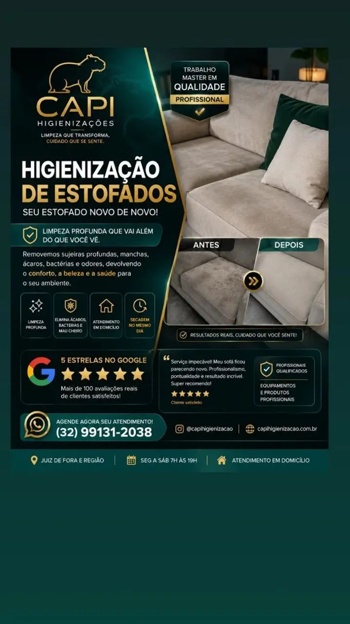 Sofá renovado com a CAPI Higienização  - Foto 3