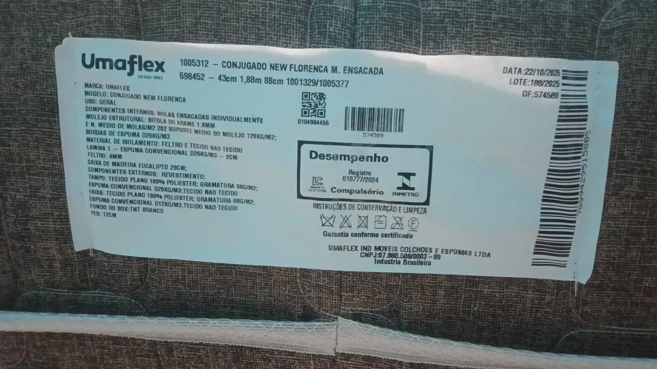 Cama de Solteiro Conjugado New Florença (com molas ensacadas individualmente)  - Foto 3