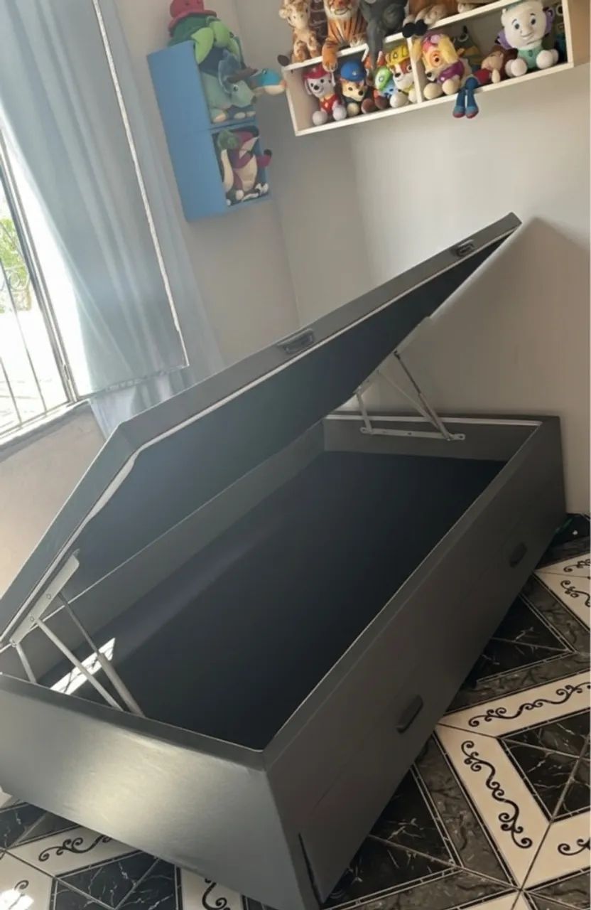 Baú Solteiro Vazado c/ cama Auxiliar 