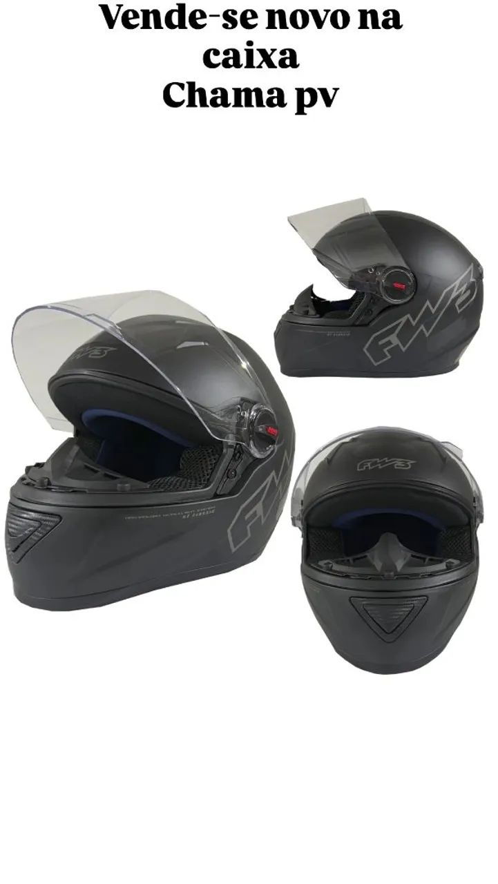 Capacete FW3 preto fosco