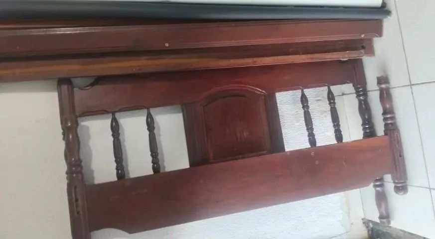 Cama casal usada madeira ipê  - Foto 2