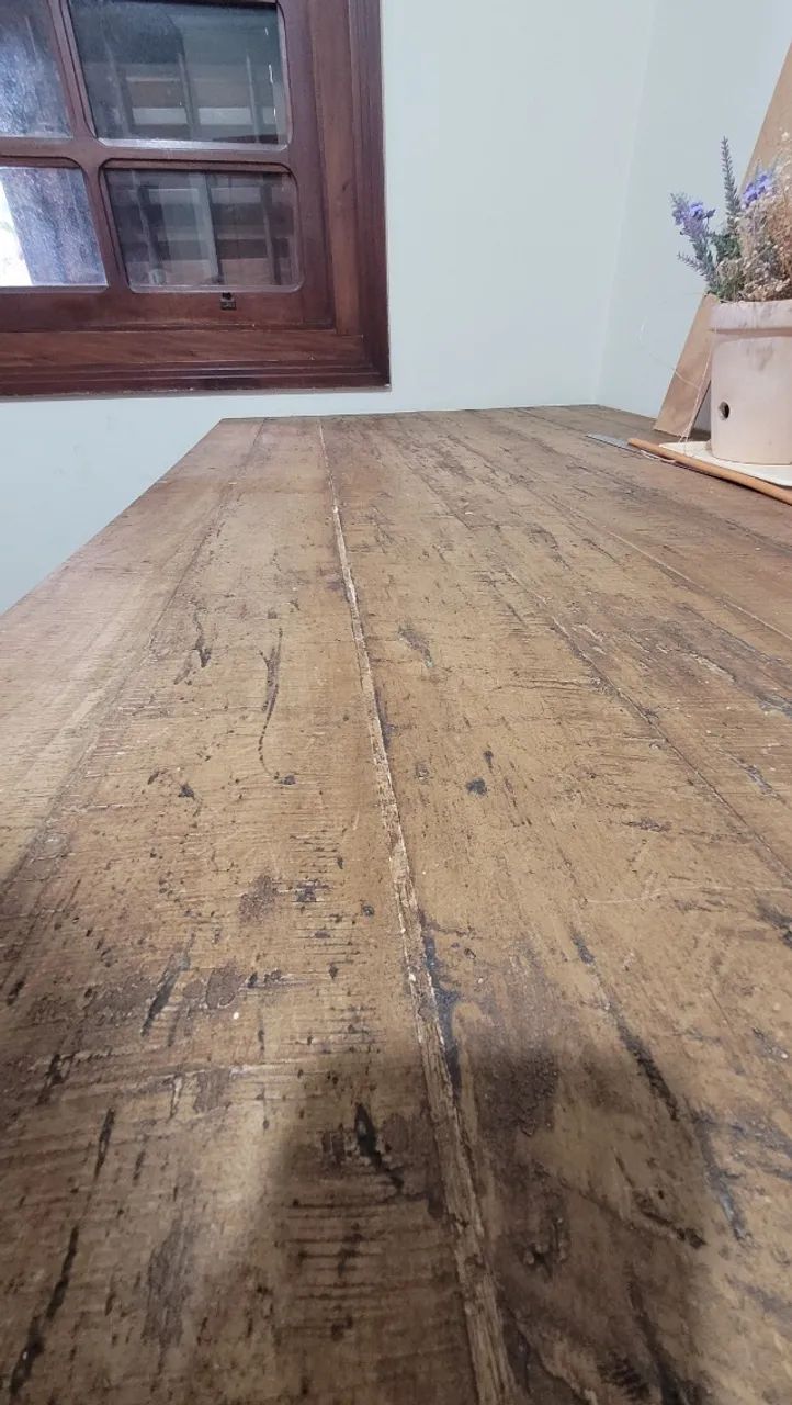 Mesa Rústica em MDF - Visual Desgastado Tendência Industrial - Foto 2