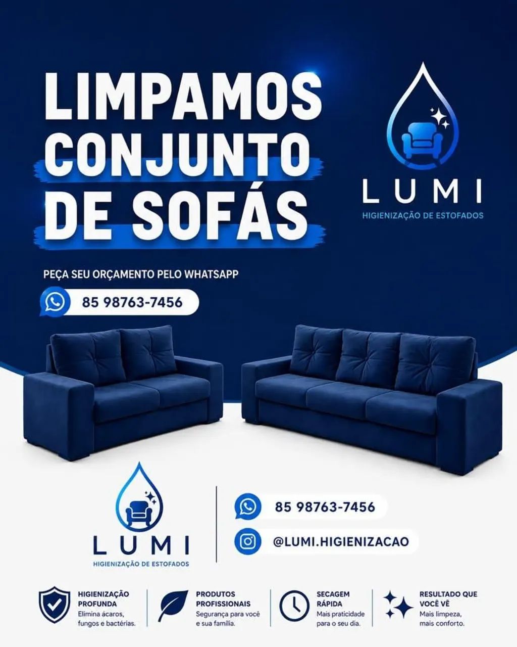 Serviço de limpeza de sofa 