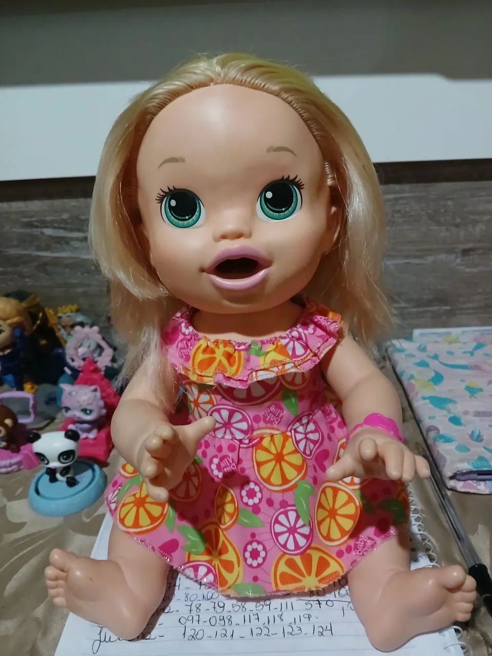 Boneca baby alive funcionando perfeitamente.