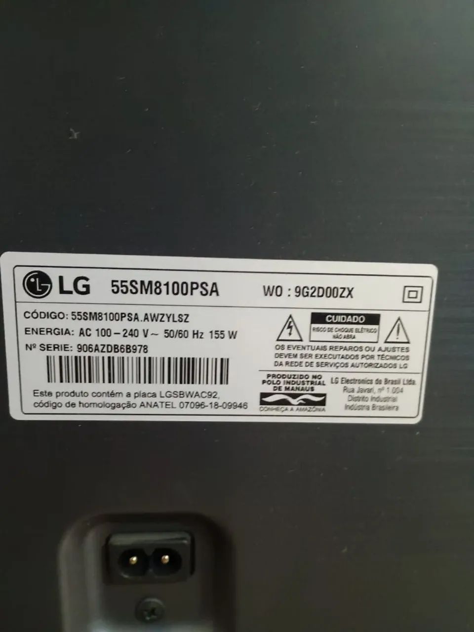 TV 55 polegadas LG retirar peça - Foto 4