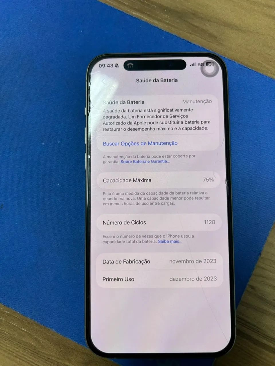 iPhone 15 Pro Max 256GB - 75% Bateria - Original - Celulares e