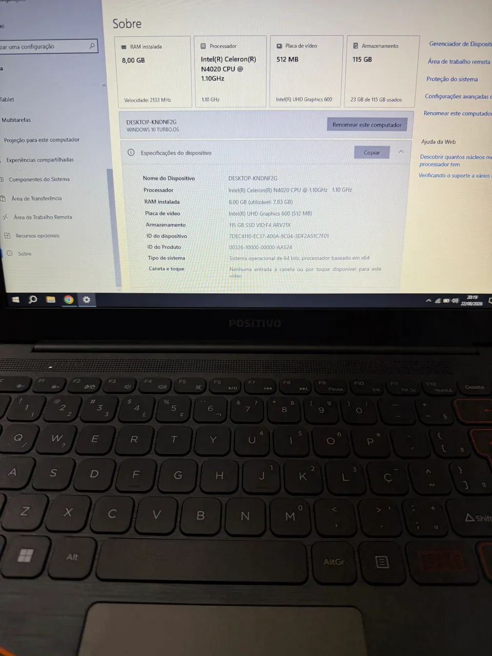 Notebook Positivo C14 128GB com 8GB RAM - Foto 4