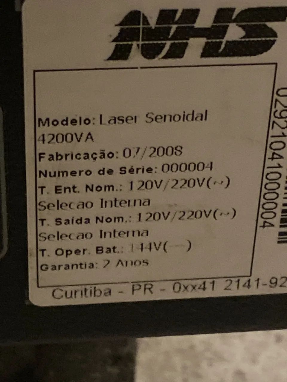 Nobreak Nhs Senoidal 4200va   - Foto 3