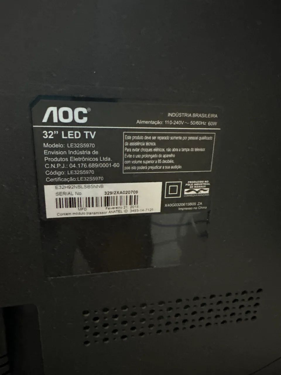 Tv Led Aoc 32 polegadas  - Foto 5