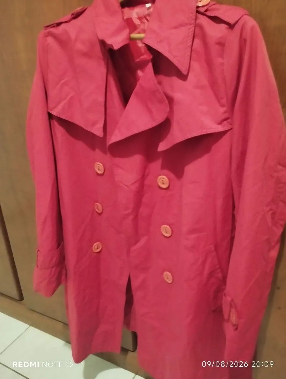 Sobretudo Vermelho Tamanho M 