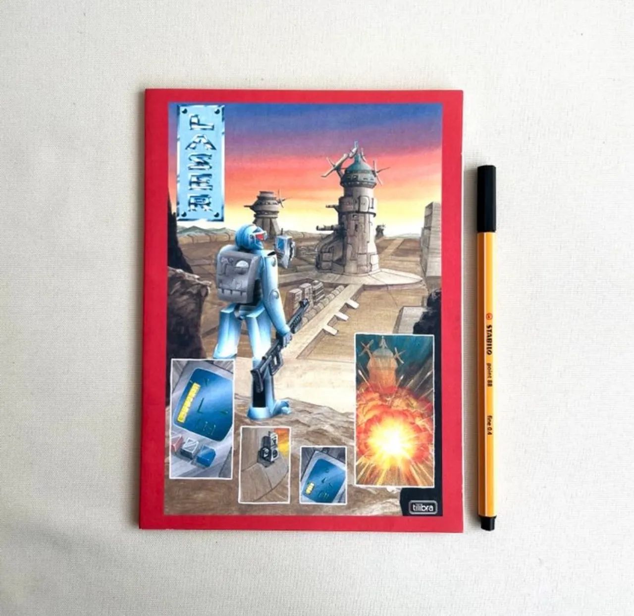 caderno de brochura vintage dos anos 90 novo tilibra