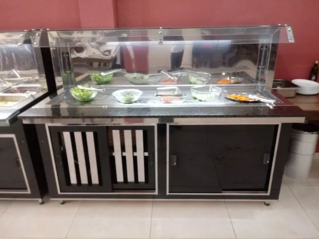Balcão buffet Self service,pista fria,banho maria,balcões de restaurante - Foto 5