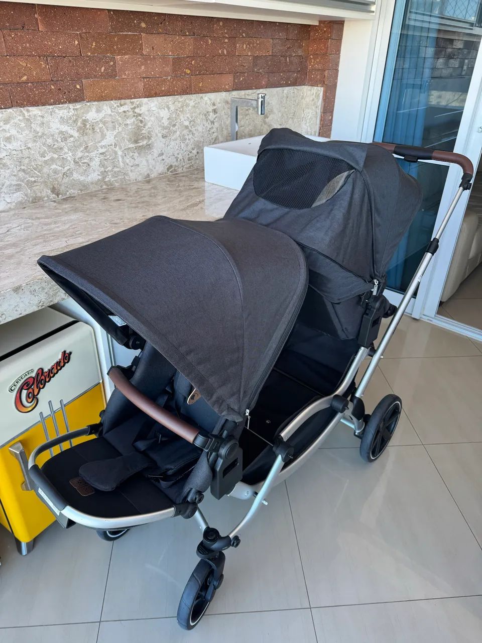 Carrinho de bebê para gêmeos - Foto 3