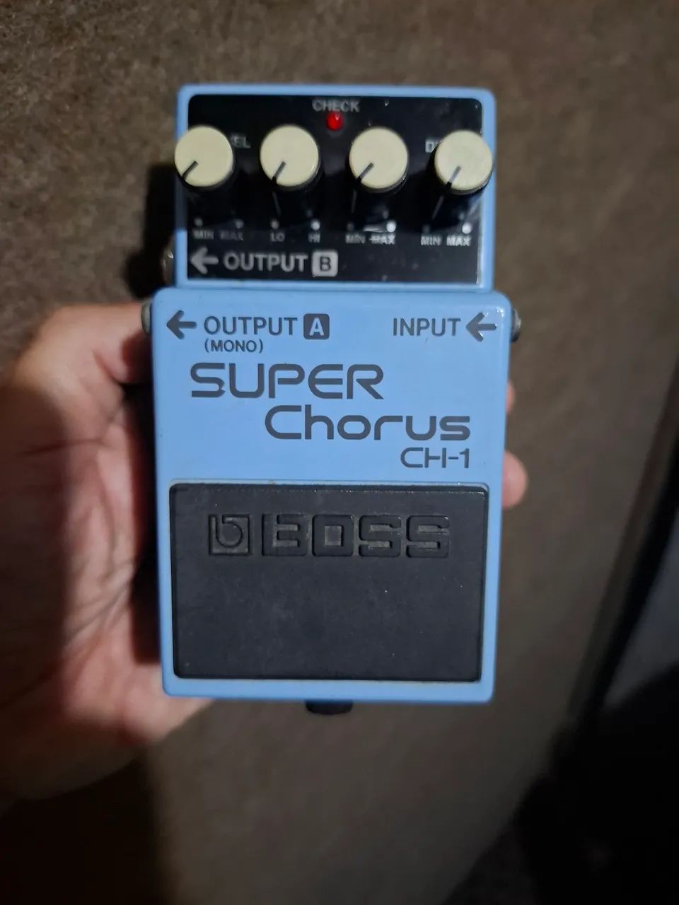 Pedal Boss Super Chorus Ch-1 na caixa