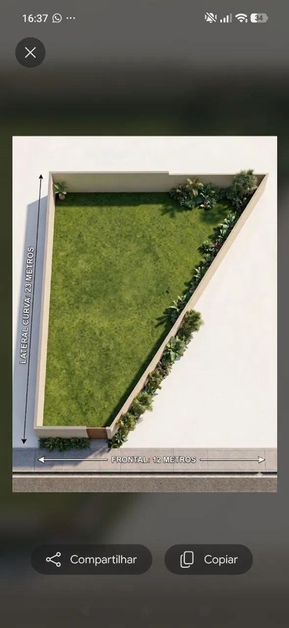 Vendo terreno triangular 12m por 23. - Foto 2
