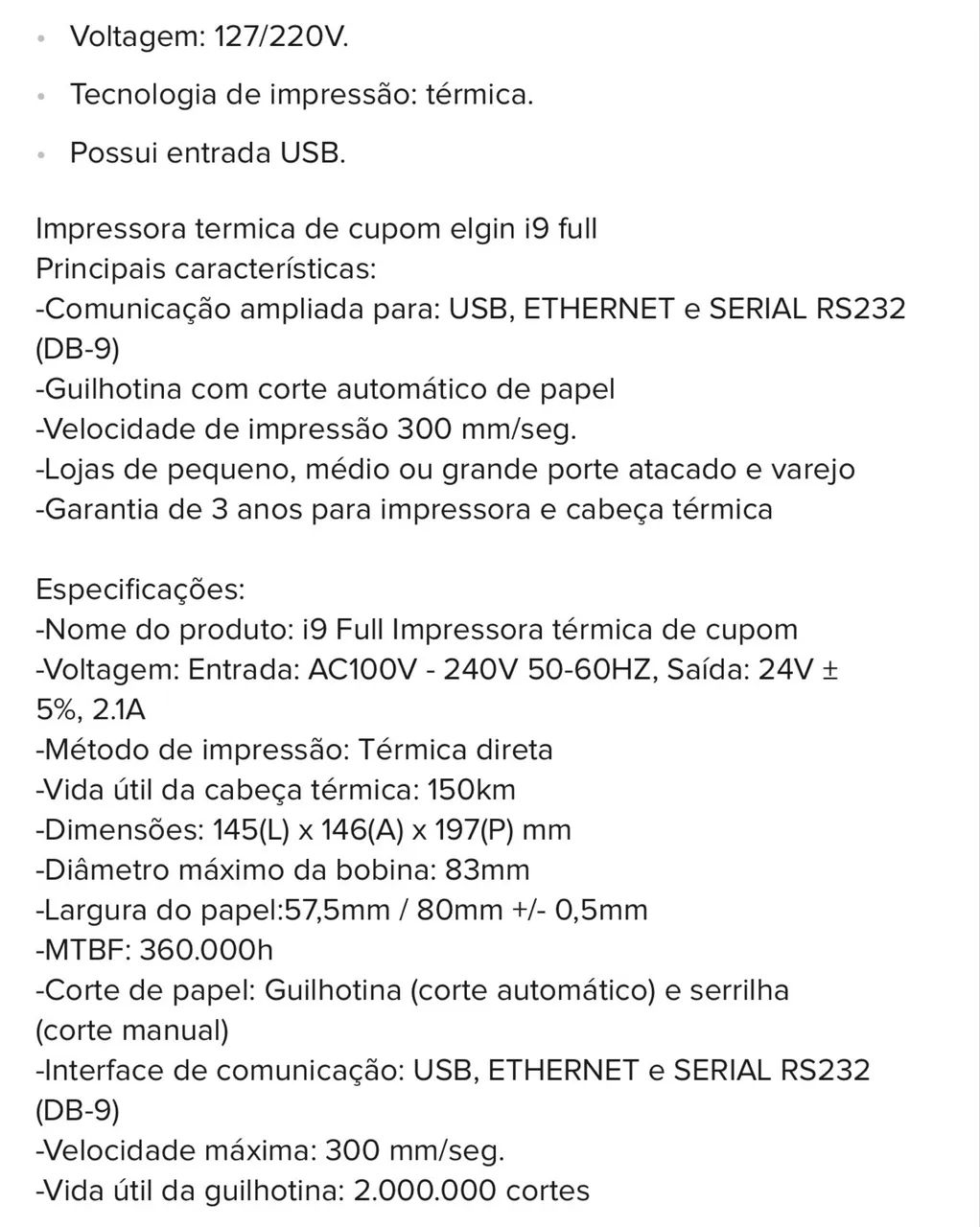 Elgin i9 Printer444717760607703041
