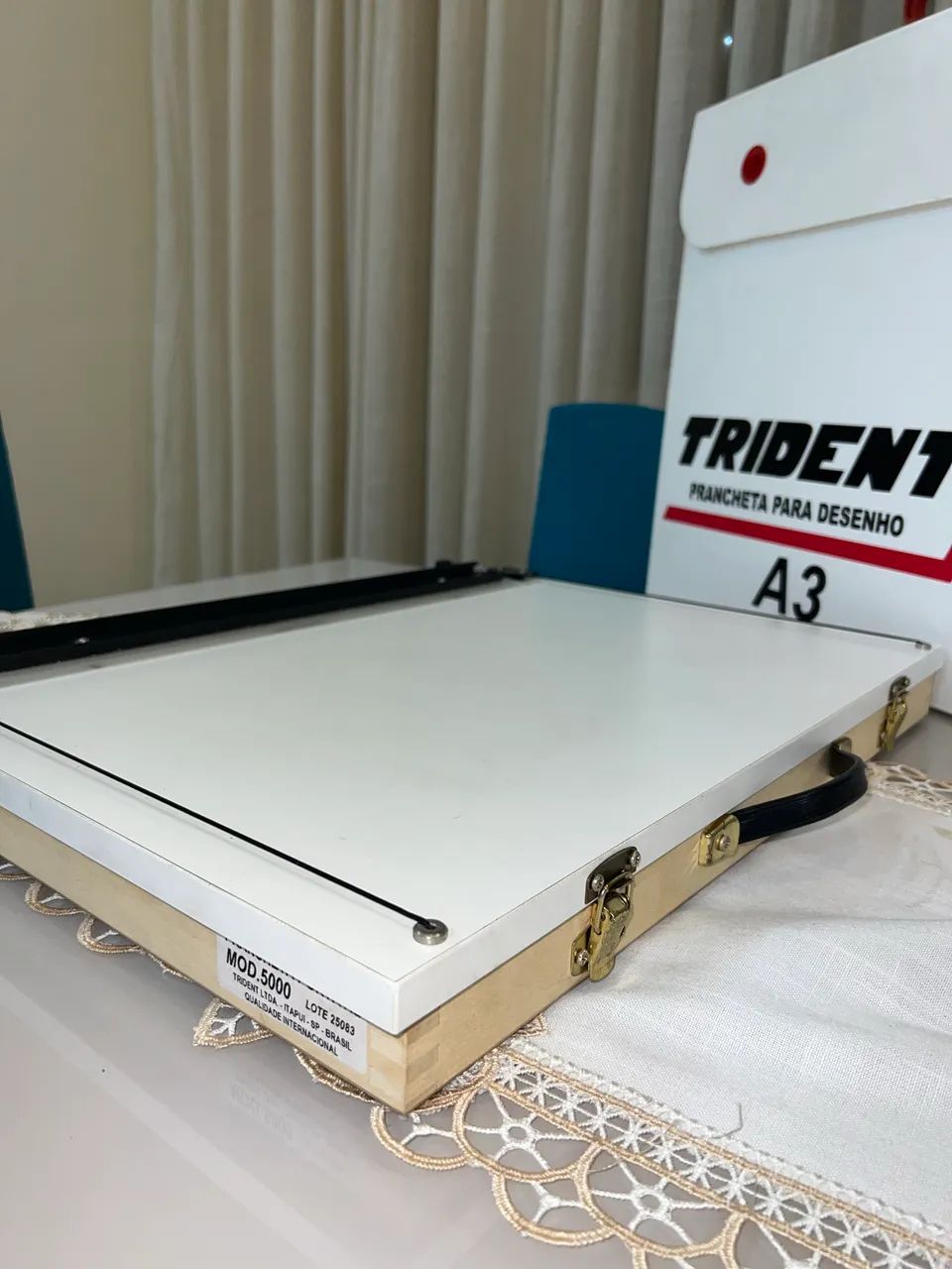 Kit Prancheta A3 Trident com Régua Paralela + Esquadros Desetec + Pasta e Régua Dello - Foto 5