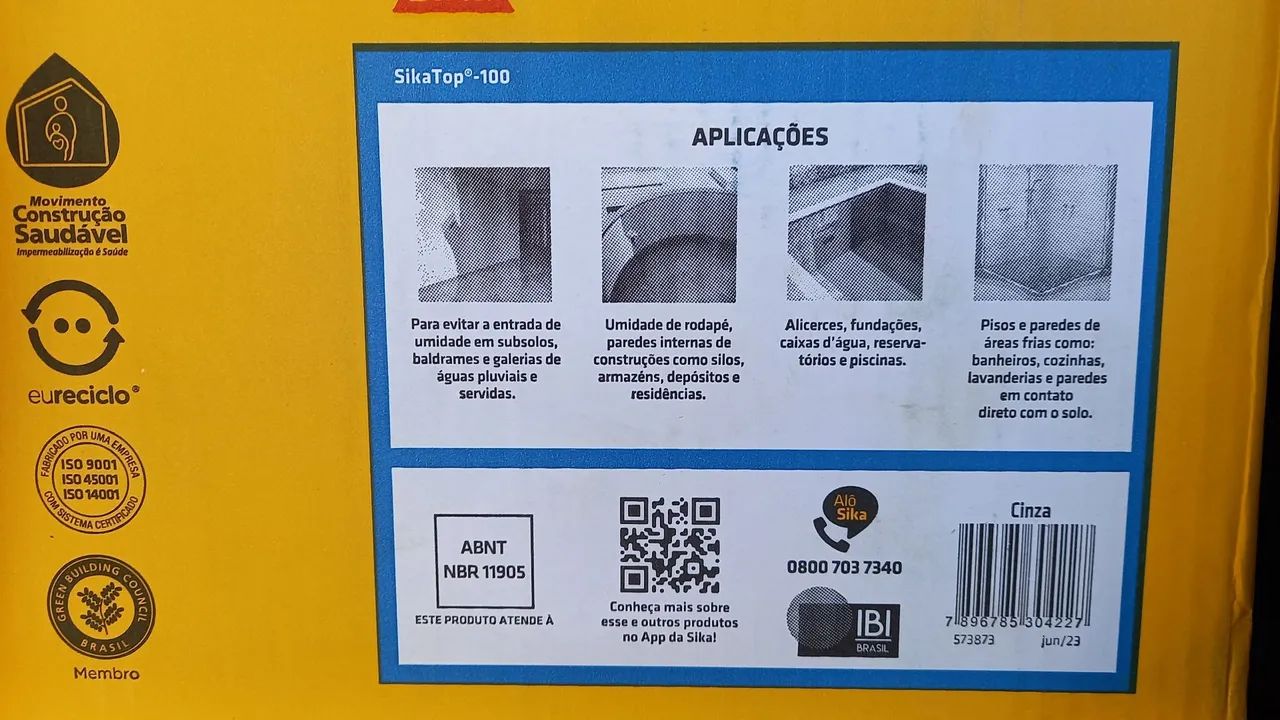 Sika top 100 , caixa com 18kg   - Foto 2