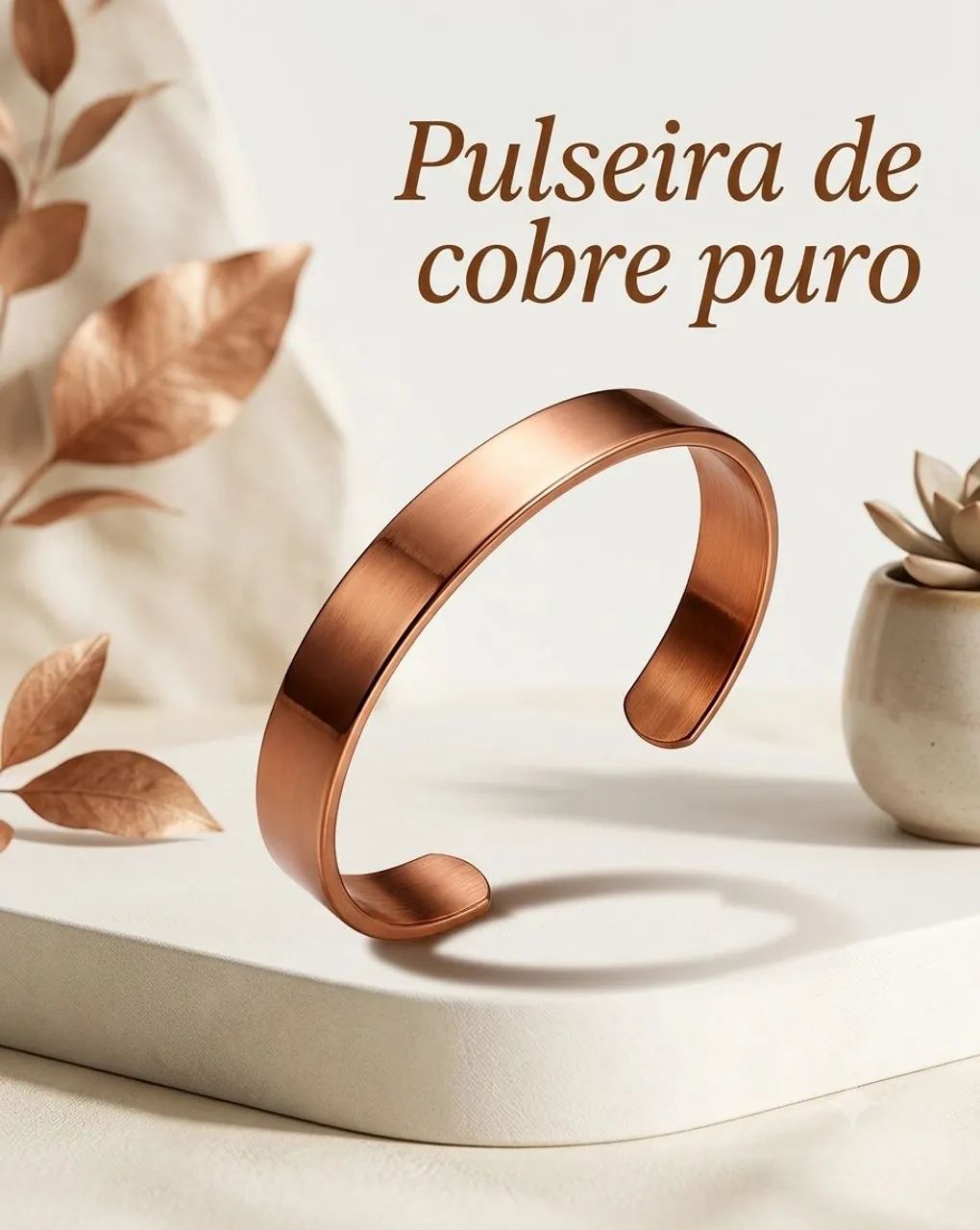Pulseira de cobre puro 