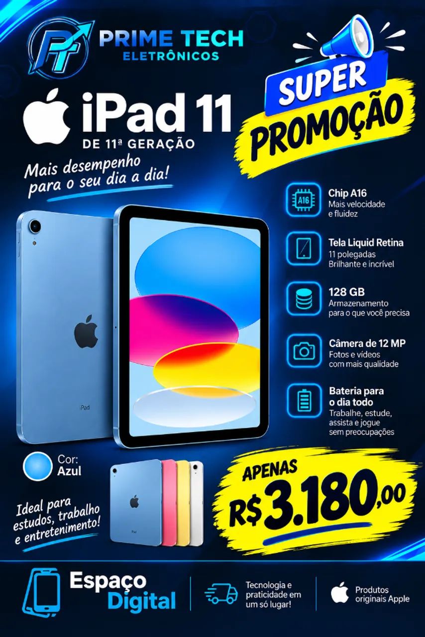 Ipad 11 NOVO 128GB