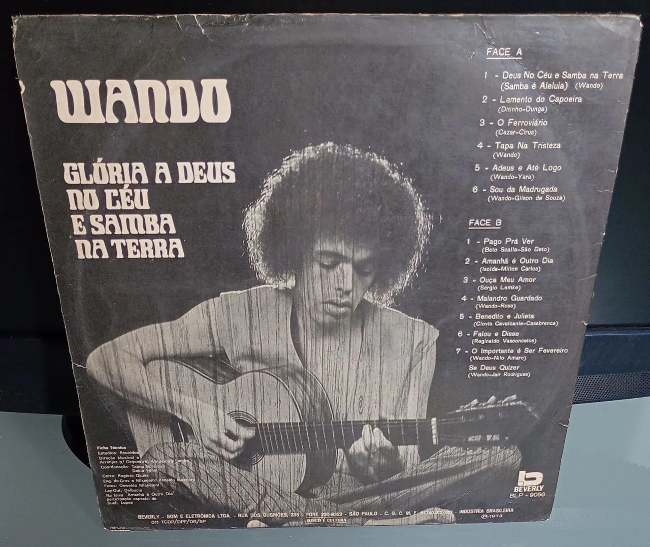 LP WANDO Glória A Deus No Céu E Samba Na Terra 1973 - Foto 2