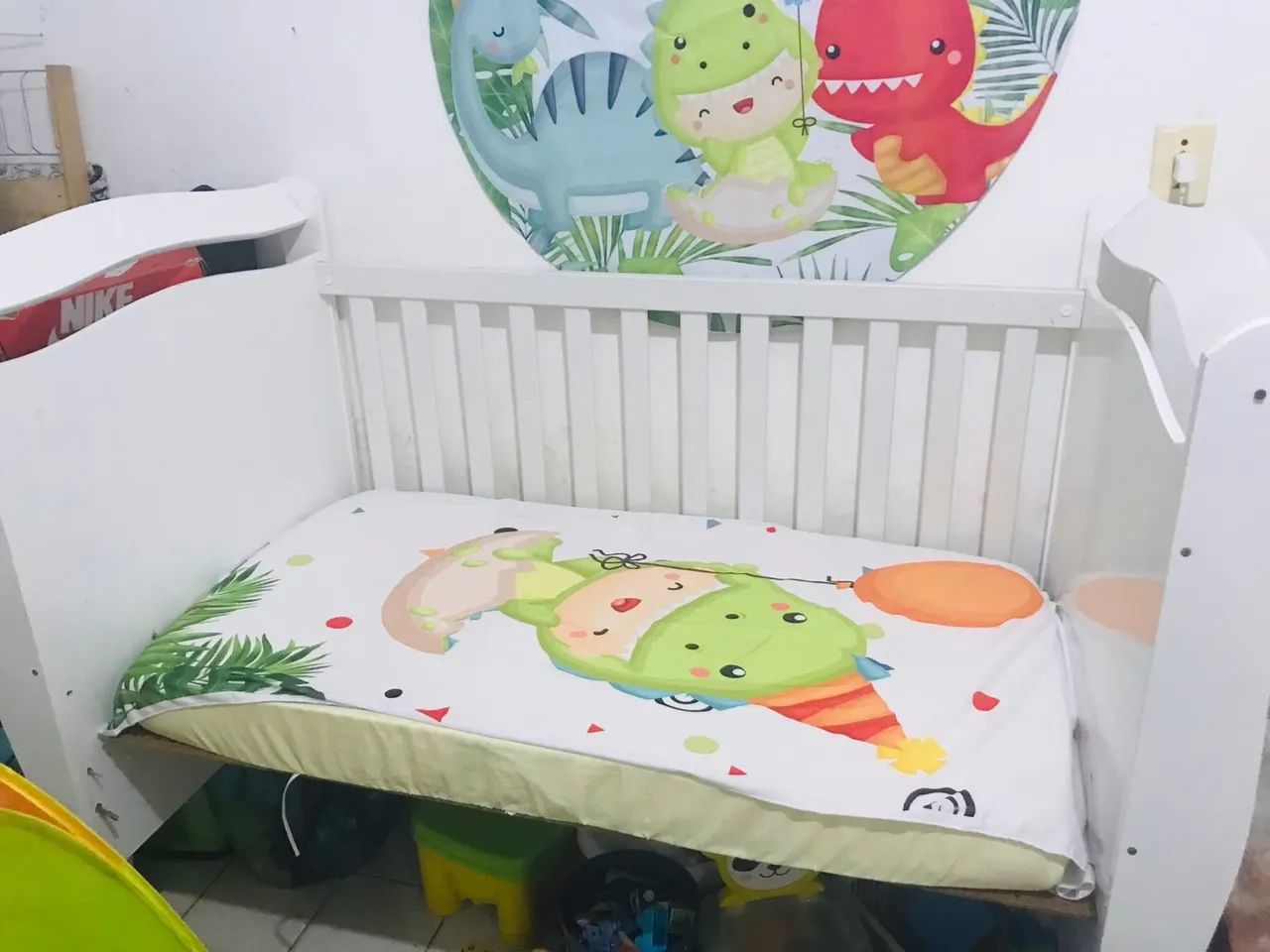 Berço 2 em 1 vira cama - Foto 3