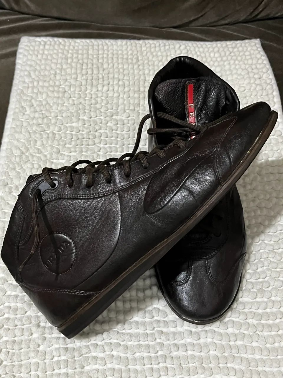 Bota de couro Prada vintage - Foto 5