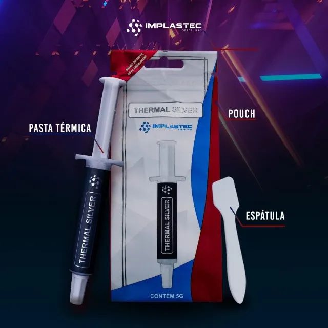 1,6 Wm.K - Thermal Silver Implastec, Seringa 5g - Foto 3