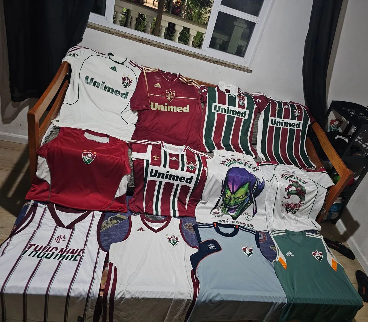 Coleção de camisas do Fluminense 