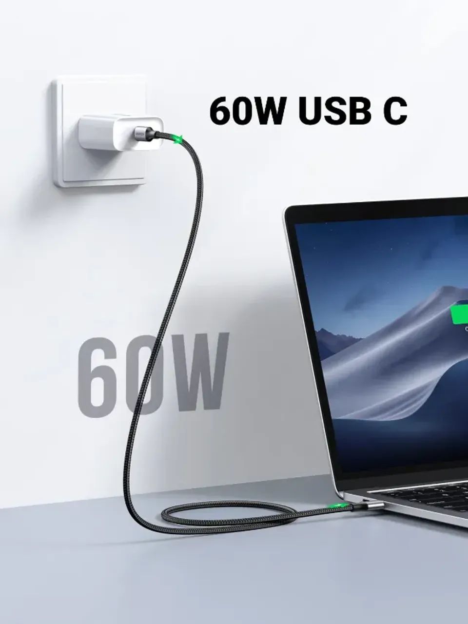 Cabo USB-C para USB-C UGREEN US286 - 1 metro - Foto 3