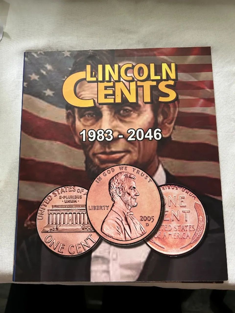 Coleção de moedas de 1 centavo americanas 