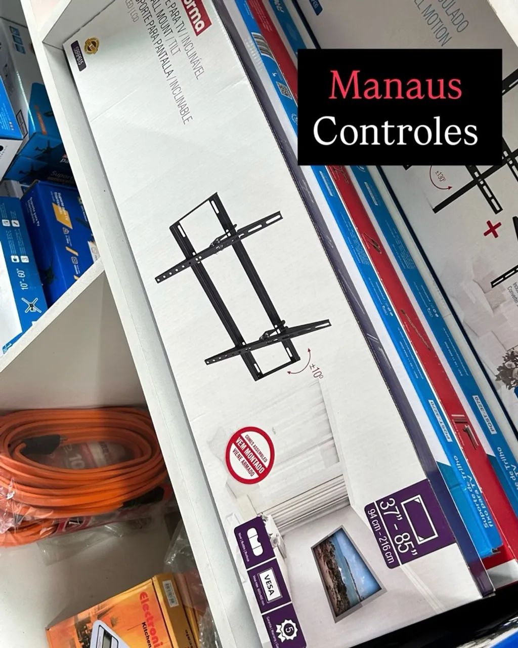 Suporte para Tv de 37 - 85 Polegadas ( 4 Pontos de Fixação ) 