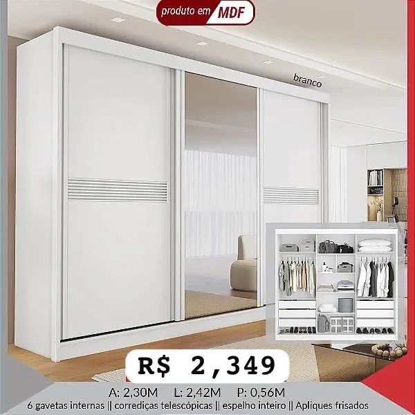 Guarda Roupa Canadá MDF  - Foto 2