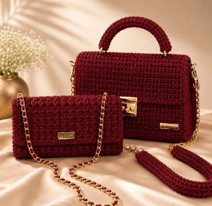 Bolsa de luxo crochê 