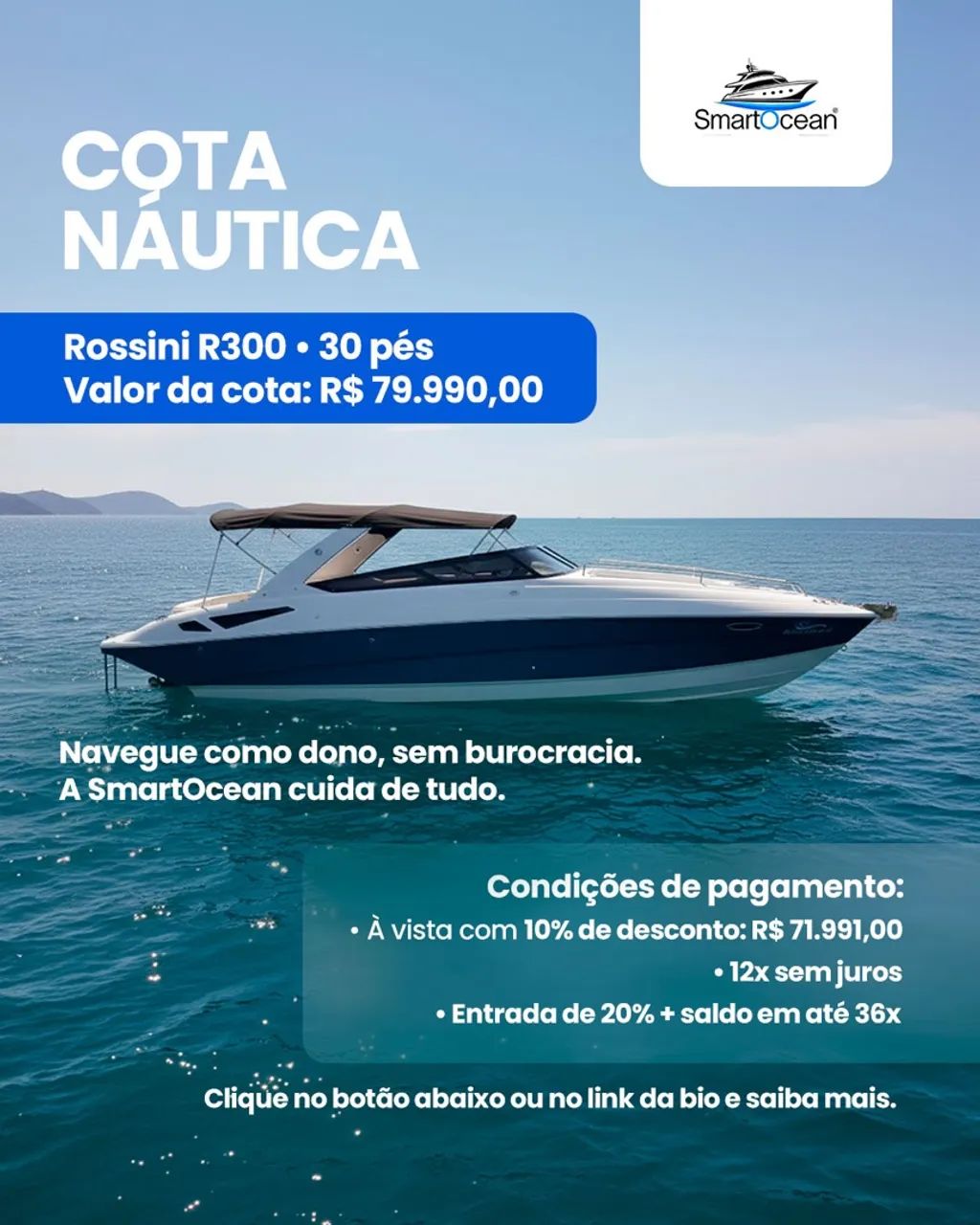 Compra inteligente - Lancha Rossini R300 - 30 Pés 
