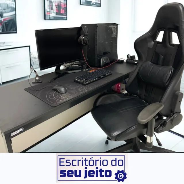 Mesa de Escritório 1,5m NOVA Industrial Reforçada Multiuso Computador Notebook Estudo Birô