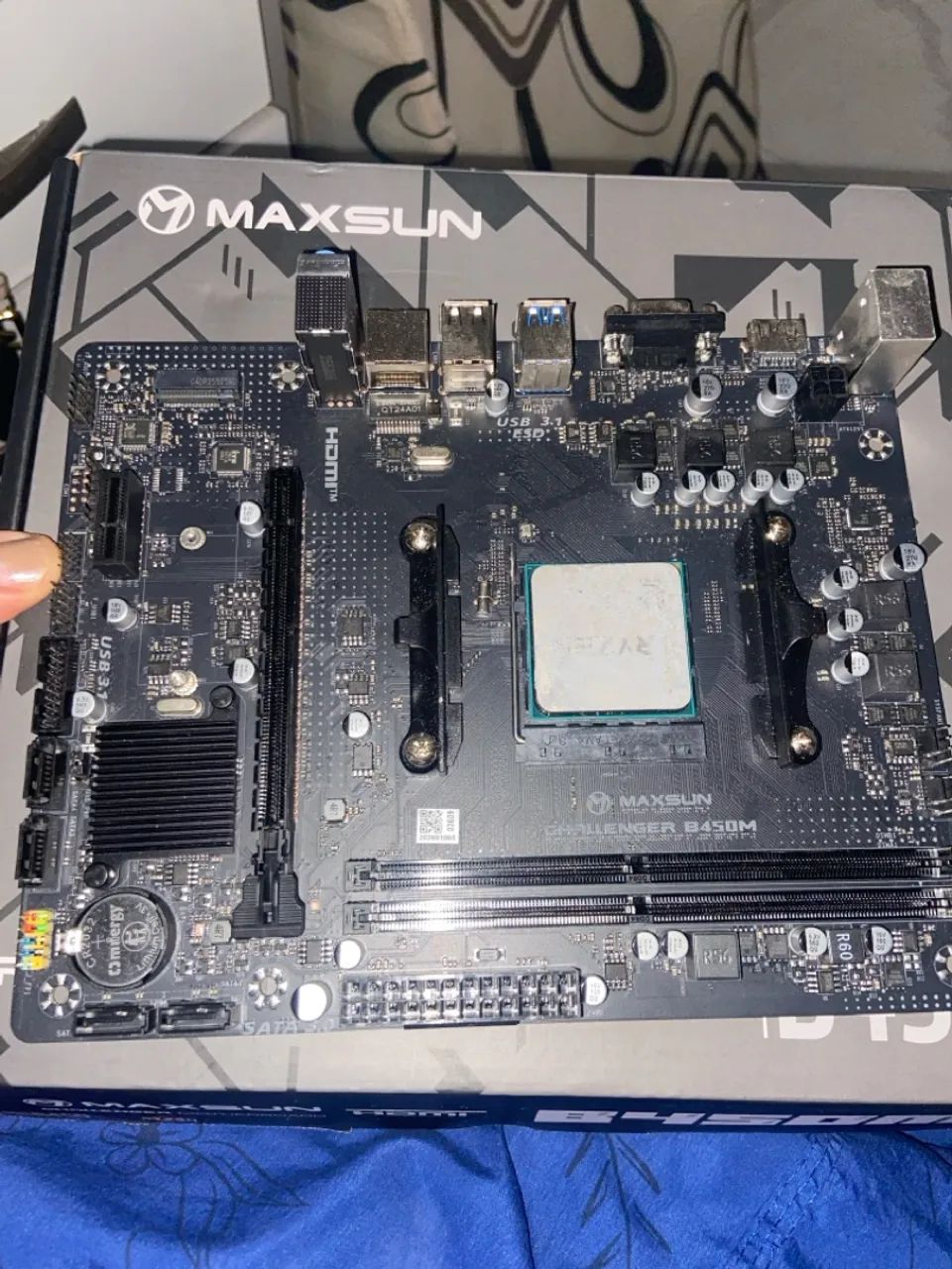 placa mãe b450m maxsun challenger - Foto 2