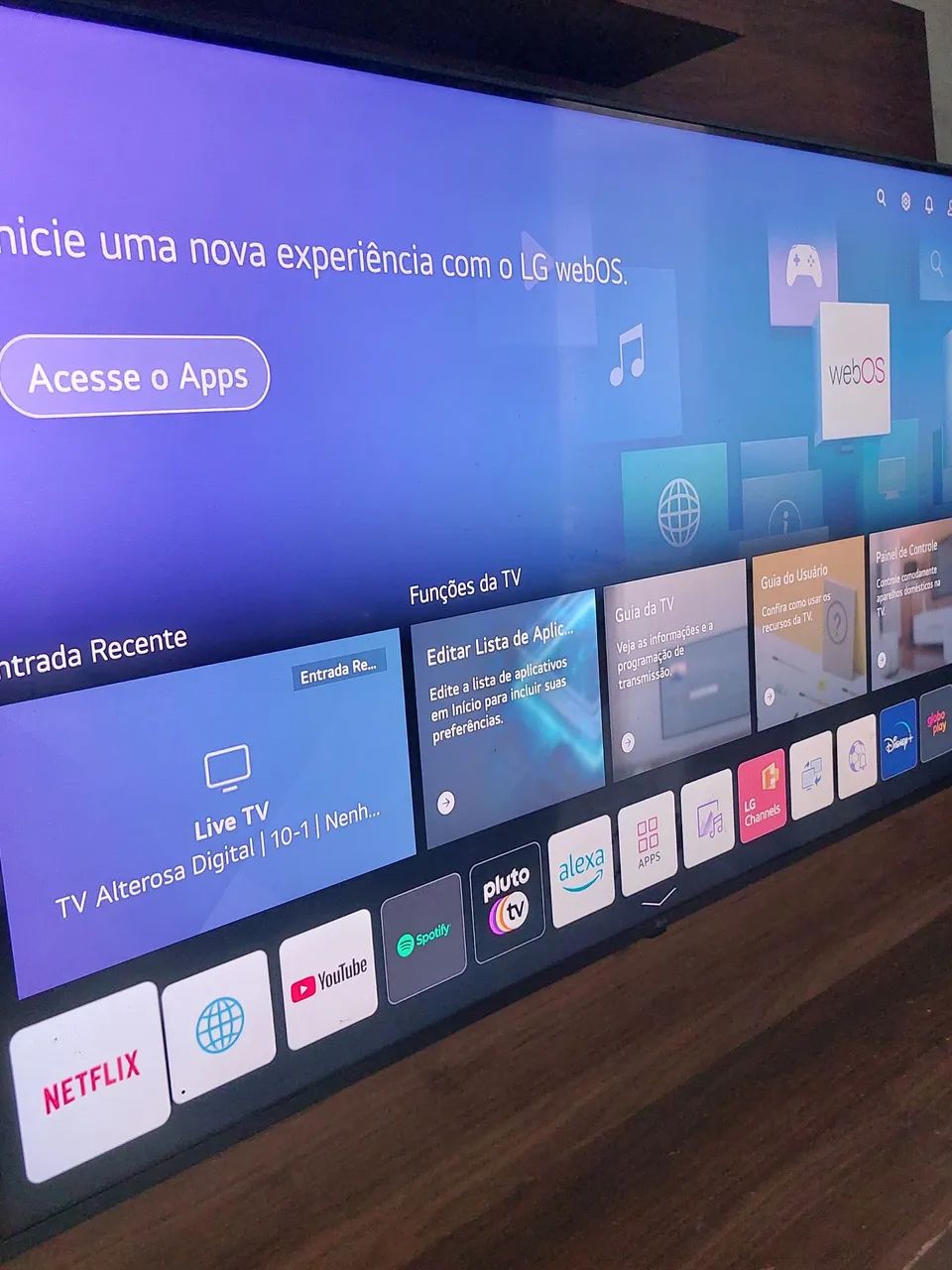 TV LG 4K 55 polegadas com comando de voz alexa 