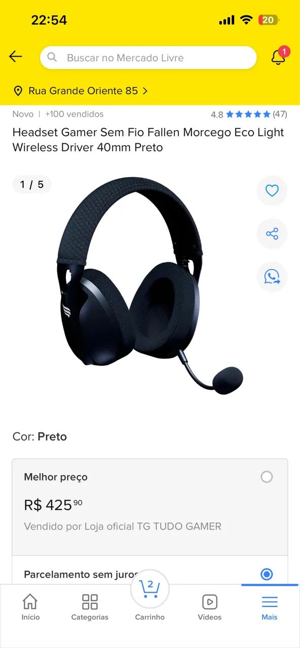 Fallen morcego Eco Light Wireless 