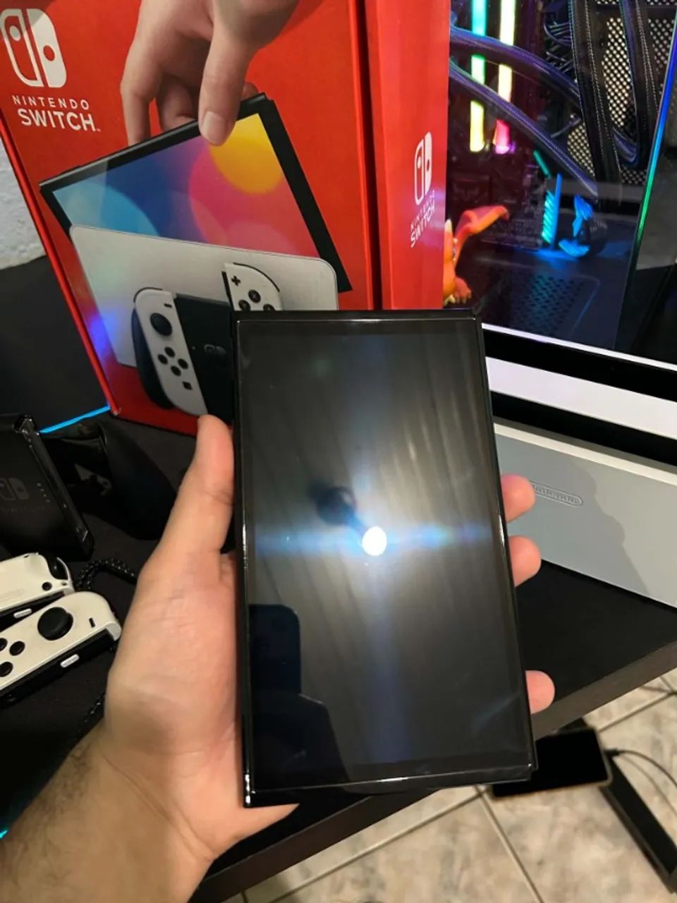Nintendo Switch OLED Branco ? Completo e Original - Foto 5