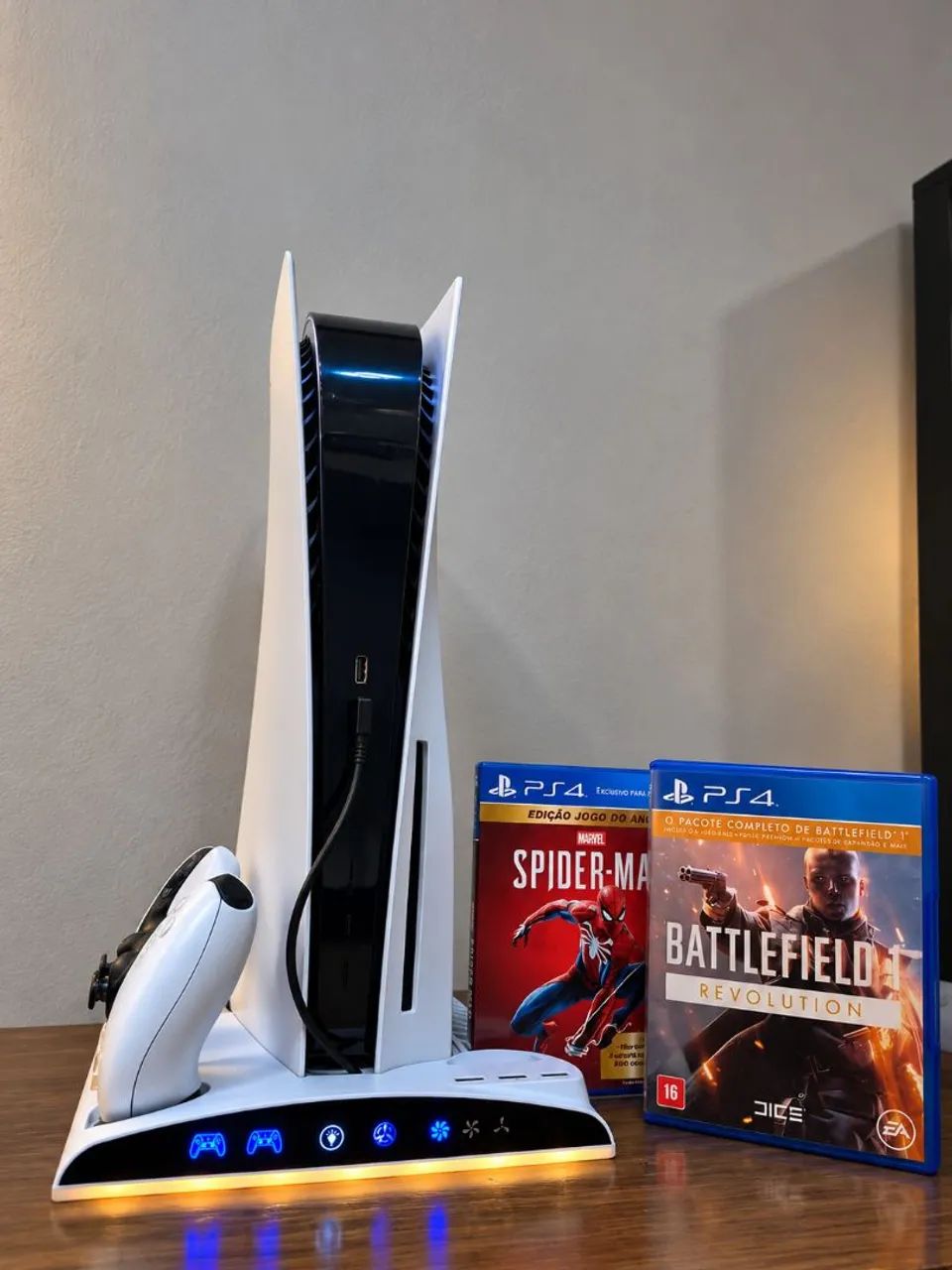 PS5 COM LEITOR COMPLETO 